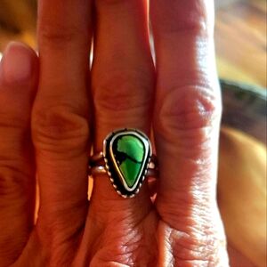 Chrysicolla or Turquoise ring size 7